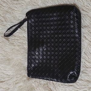 Set of 2 Black Zip Clutches (Unbranded)